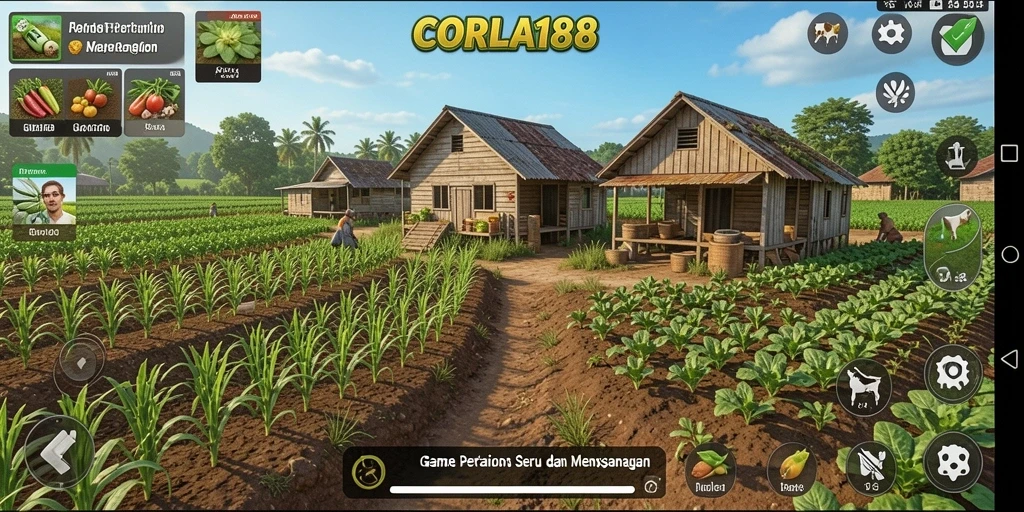 Tampilan gameplay di CORLA188 yang penuh warna dan menarik.