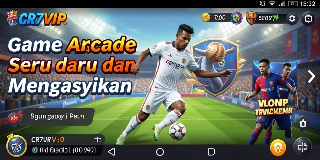 Tampilan gameplay seru dalam permainan Arcade CR7VIP.