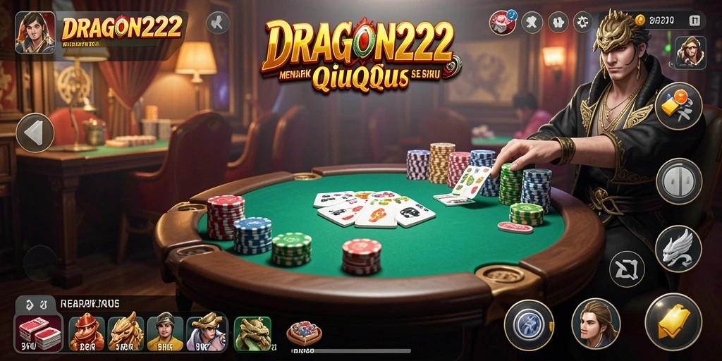 Tampilan menarik dari gameplay QiuQiu di DRAGON222.
