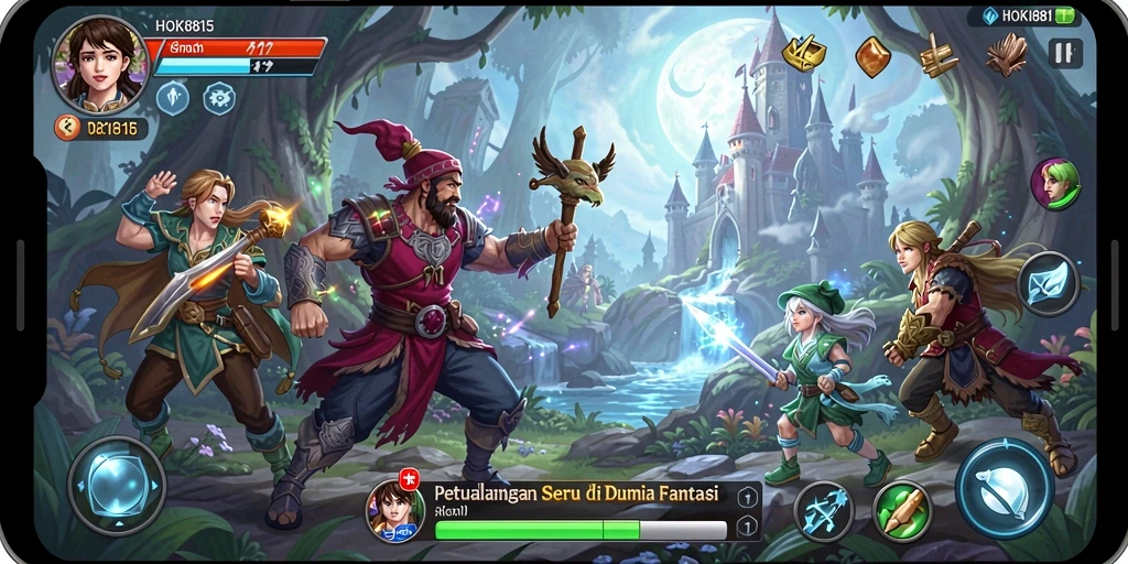 Tampilan gameplay HOKI8815 yang menampilkan eksplorasi seru.