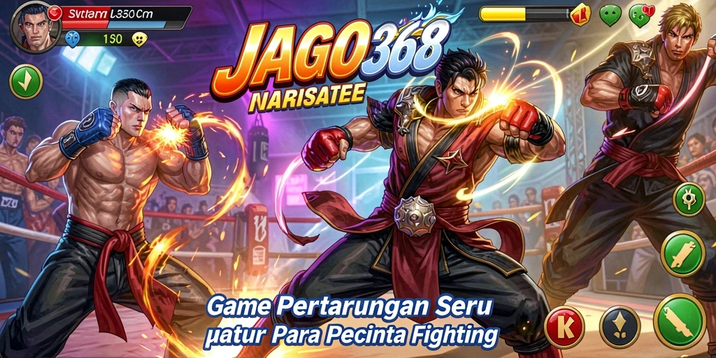 Tampilan gameplay JAGO368 yang intens dan mendebarkan pada arena pertarungan.