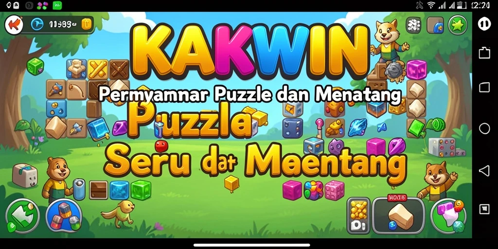 Tampilan gameplay KAKWIN yang penuh warna dan menantang.