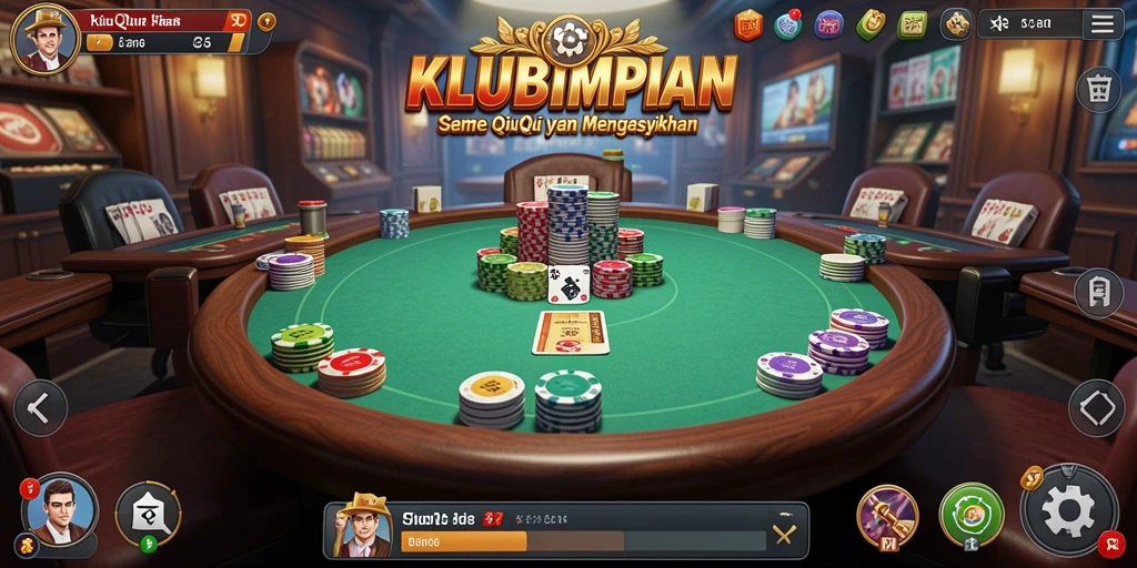 Tampilan menarik dari gameplay QiuQiu di KLUBIMPIAN.