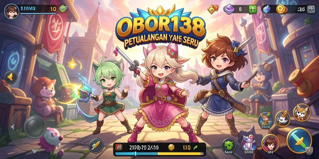 Gameplay OBOR138 menampilkan pertarungan seru antar karakter Anime.