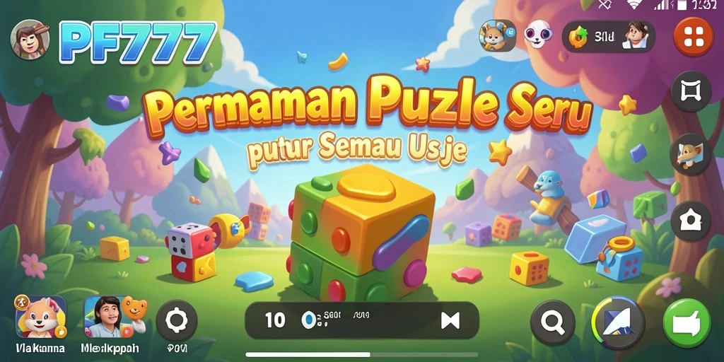 Screenshot gameplay PF777 menampilkan teka-teki yang menarik dan penuh warna.