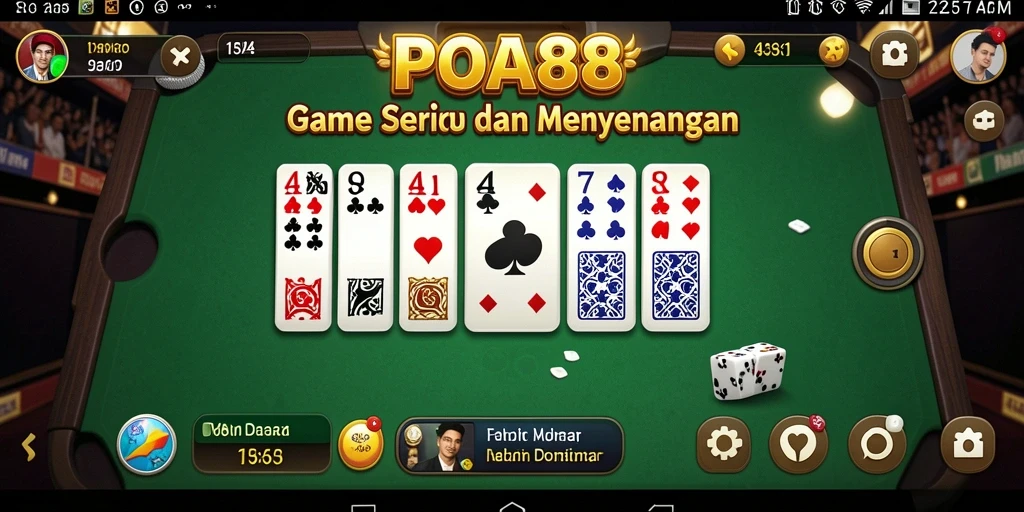 Tampilan menarik gameplay Domino di POA88.