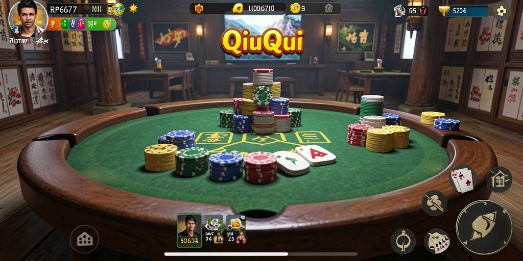 Tampilan gameplay seru dari RP6677 di QiuQiu.