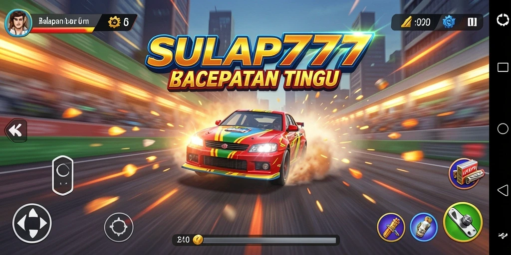 Menampilkan gameplay balapan seru dari SULAP777 dengan grafik memukau.
