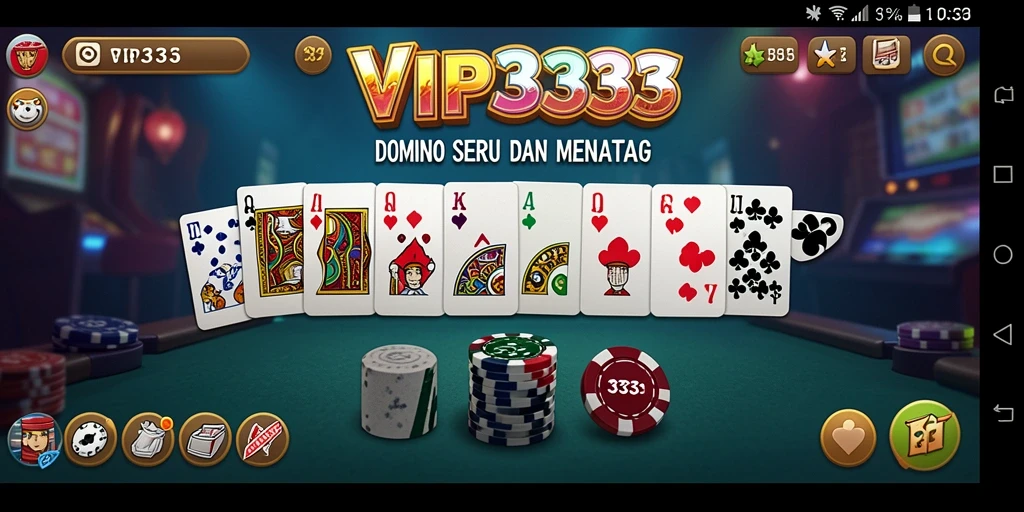 Tampilan gameplay menarik dari permainan Domino VIP333.
