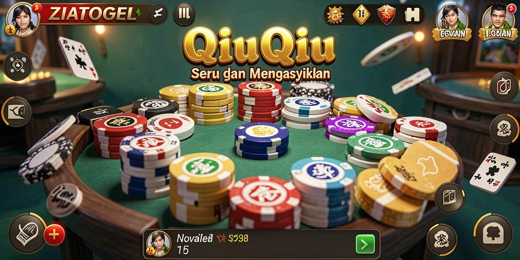Screenshot gameplay ZIATOGEL dengan tampilan menarik dan interaksi pemain.