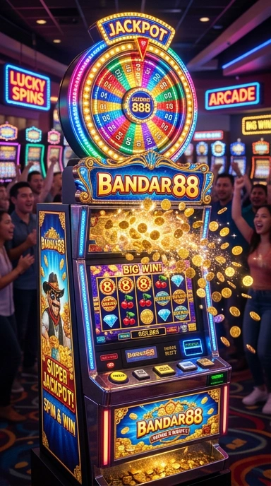 Tampilan utama aplikasi bandar88 dengan berbagai pilihan kategori.